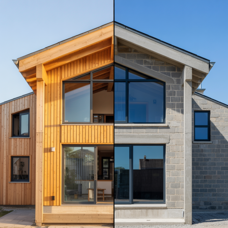 extension maison bois vs parpaing